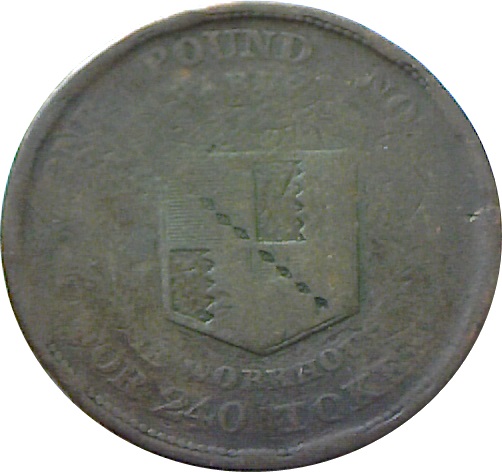 1 Penny Worcestershire - Birmingham / Workhouse reverse