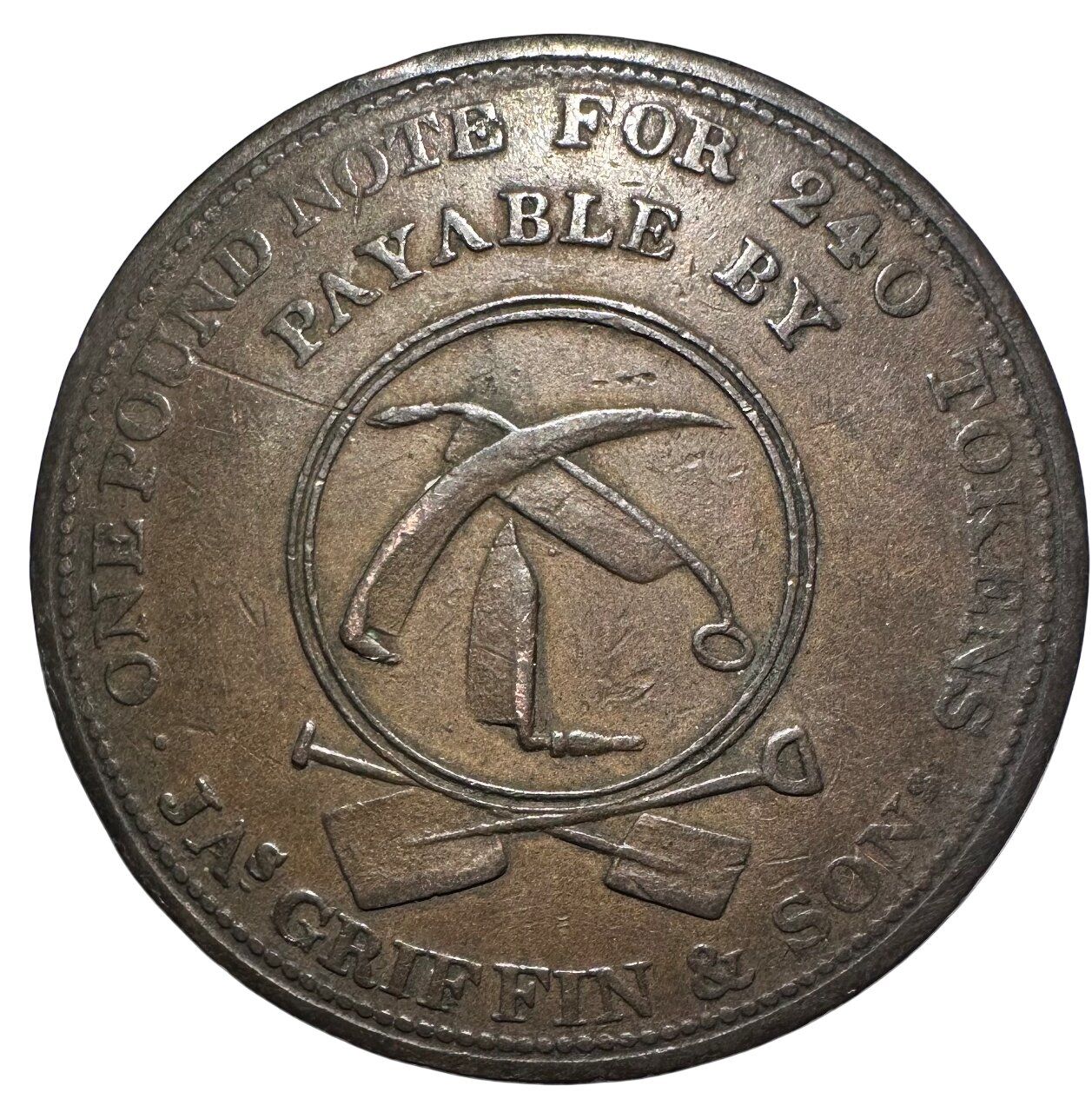 1 Penny Worcestershire - Withymoor Scythe Works reverse