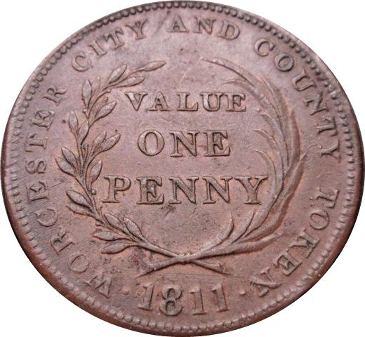 1 Penny Worcestershire - Worcester / City and County reverse