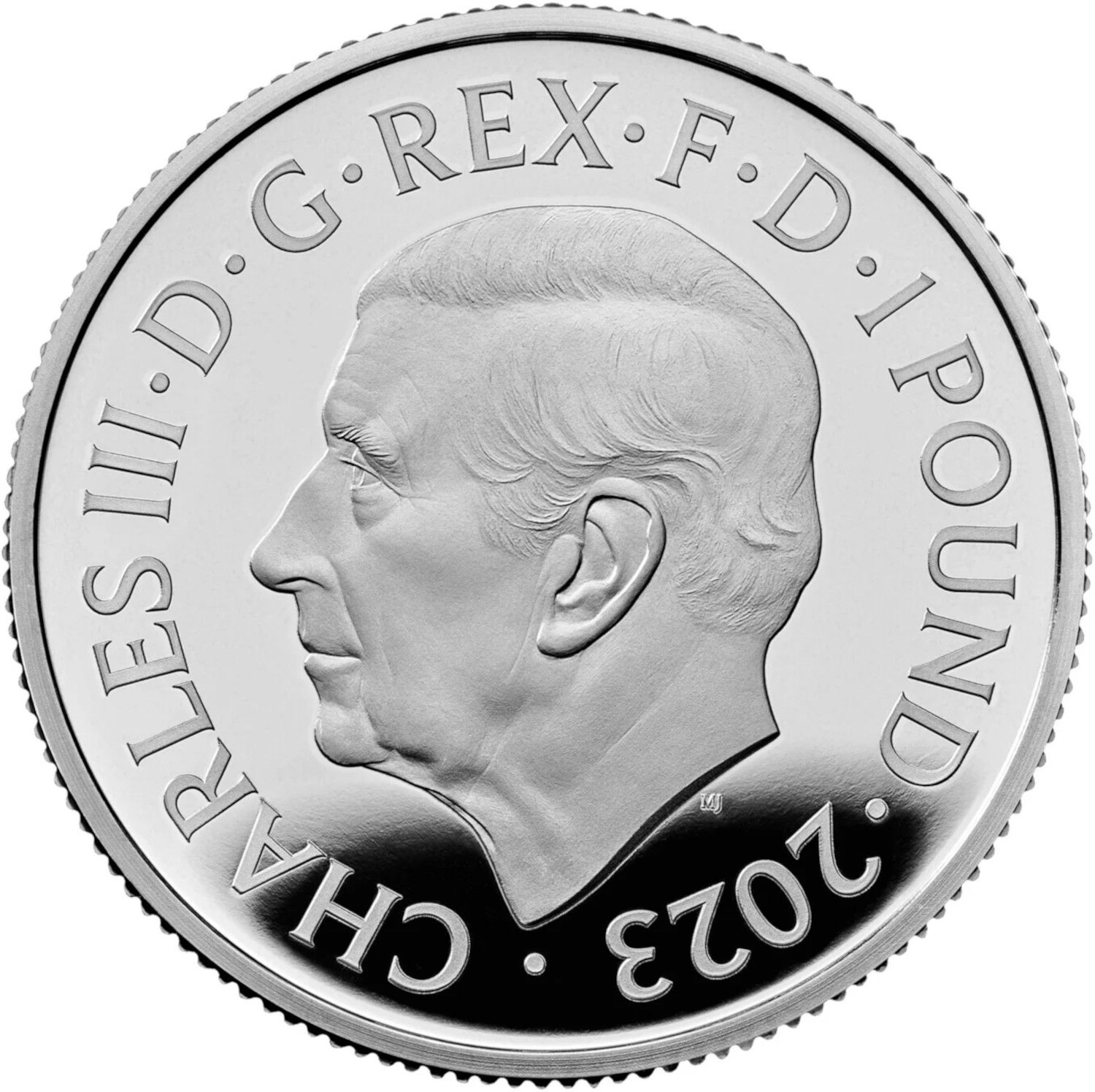 1 Pound - Charles III 1/2 oz Fine Silver obverse