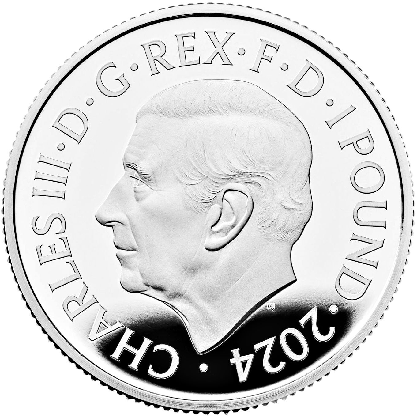 1 Pound - Charles III 1/2 oz Fine Silver obverse