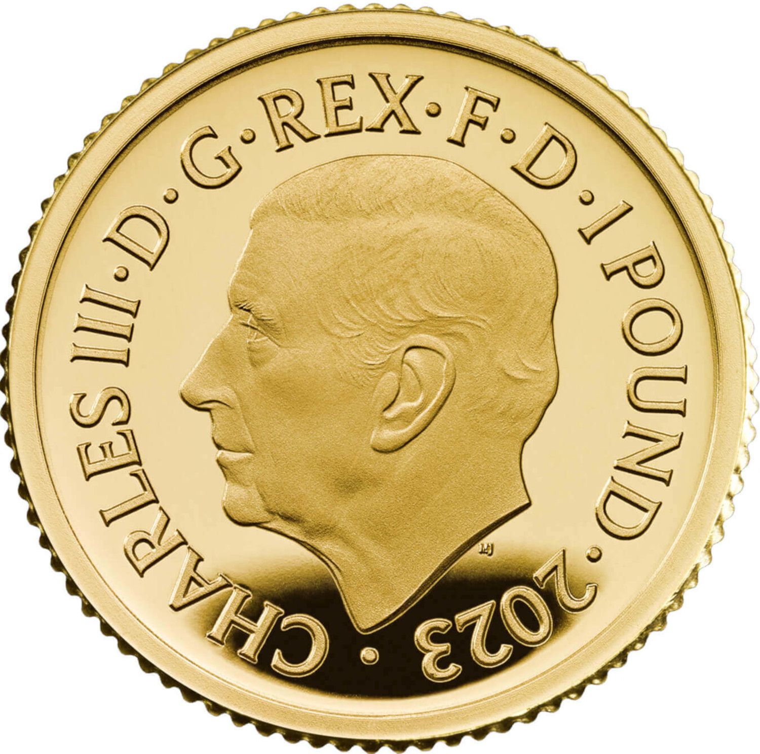 1 Pound - Charles III 1/20 oz Fine Gold obverse
