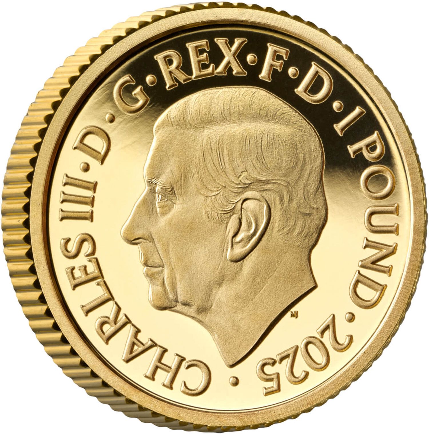1 Pound - Charles III 1/20 oz Fine Gold obverse