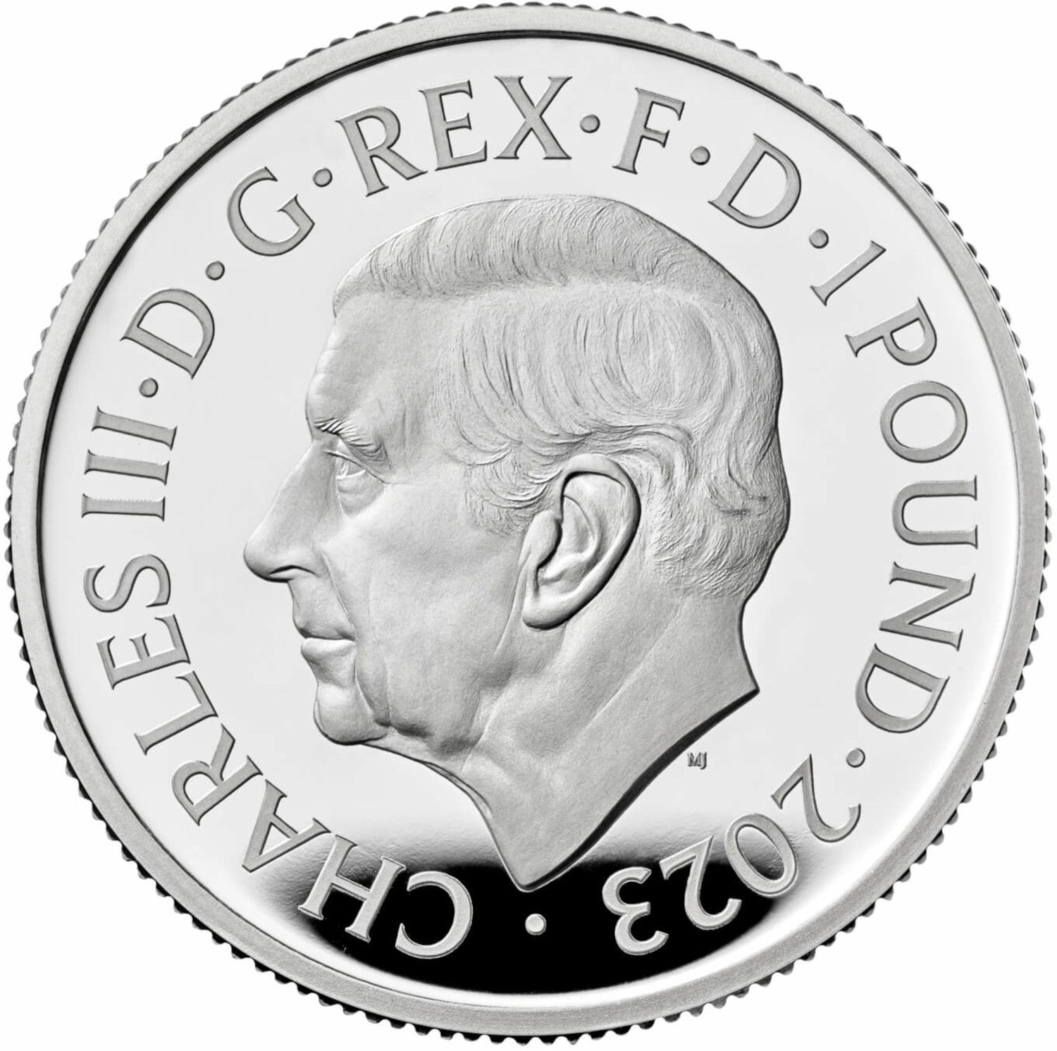 1 Pound - Charles III King Charles' 75th Birthday; 1/2 oz Silver Proof obverse
