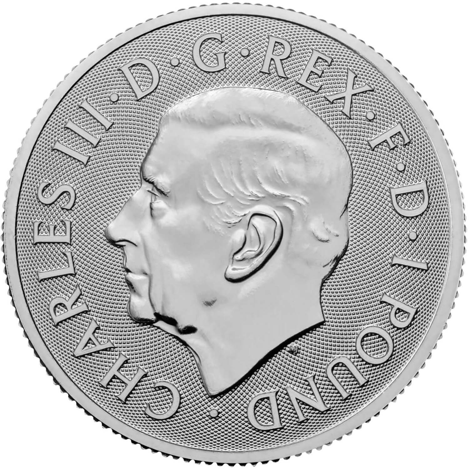 1 Pound - Charles III The Lion and The Eagle; 1/2 oz Fine Silver obverse