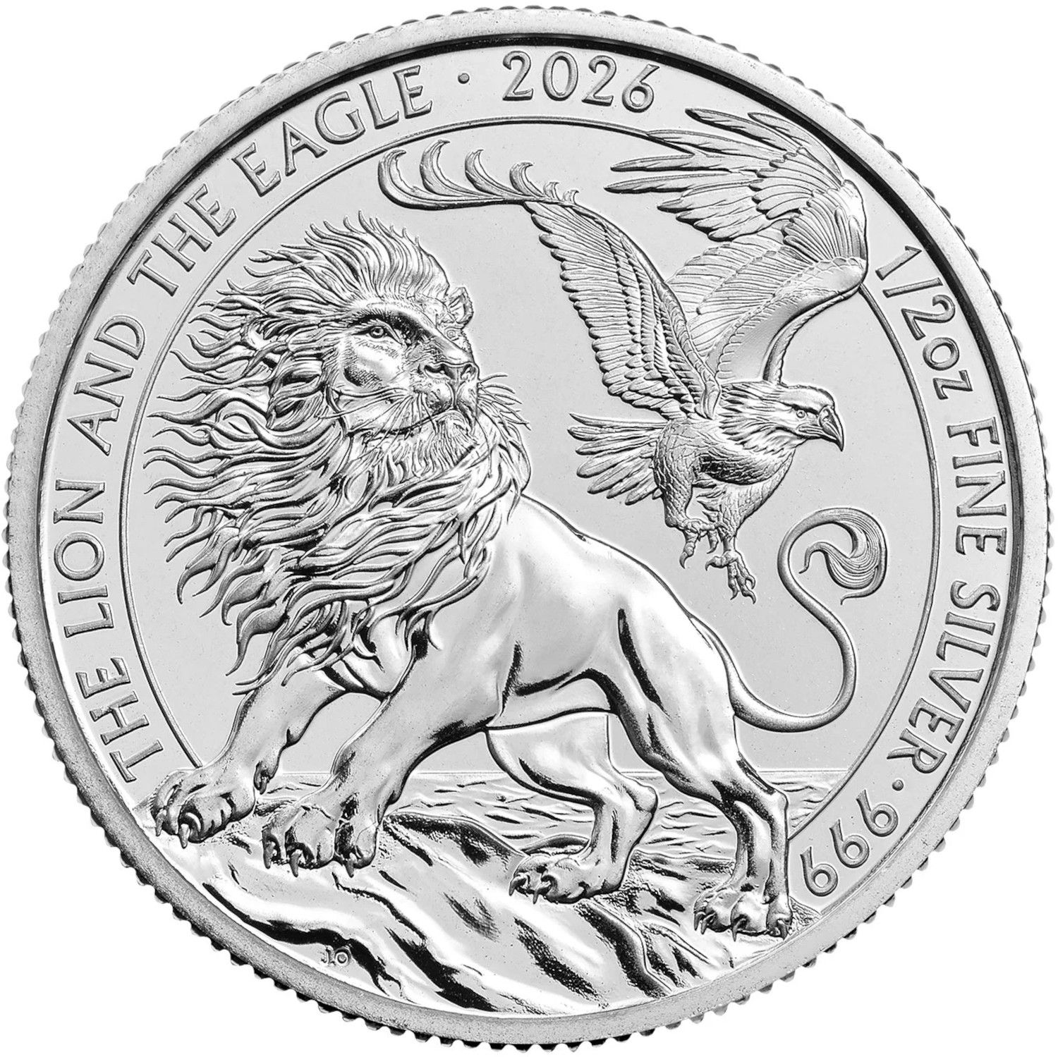 1 Pound - Charles III The Lion & The Eagle; 1/2 oz Fine Silver reverse
