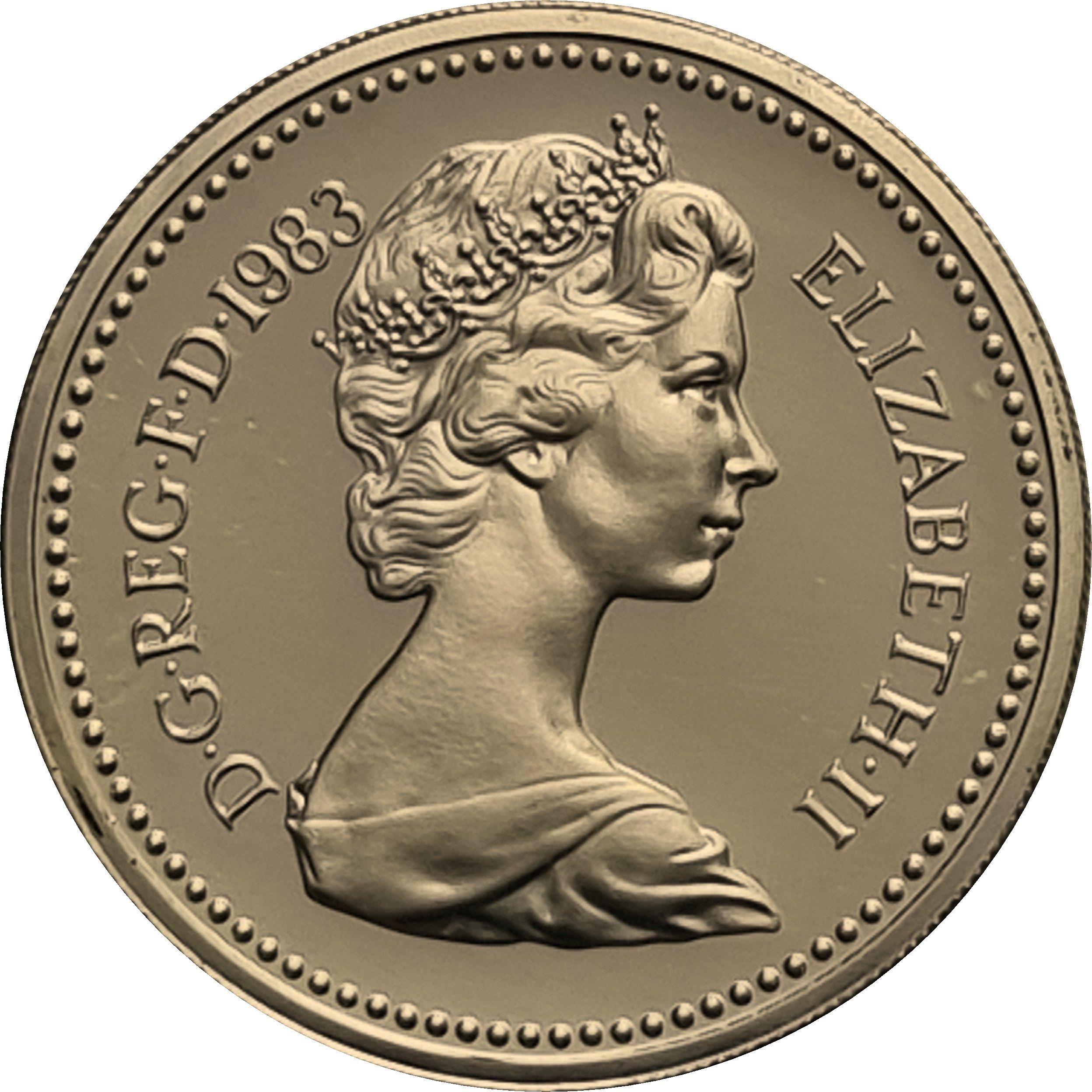 1 Pound - Elizabeth II 2nd portrait; Royal Arms obverse