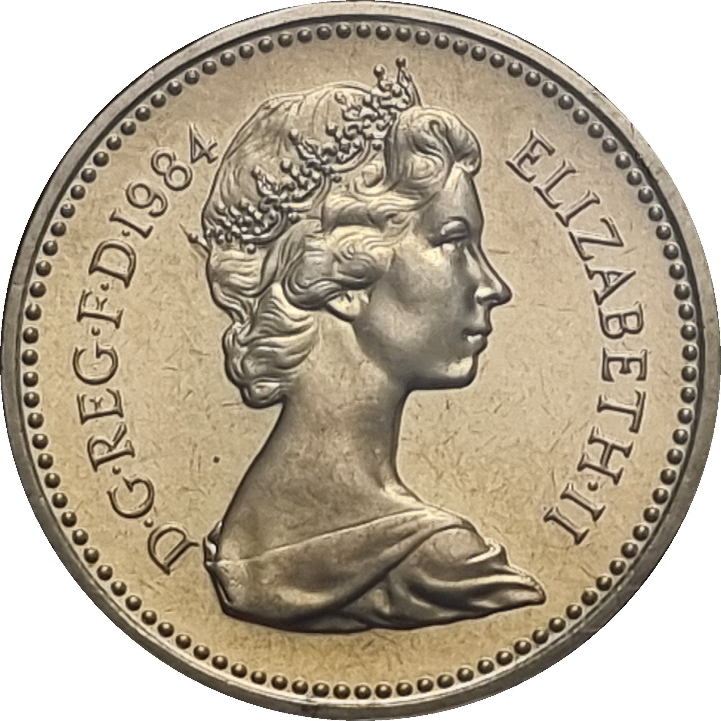 1 Pound - Elizabeth II 2nd portrait; Scottish Thistle obverse