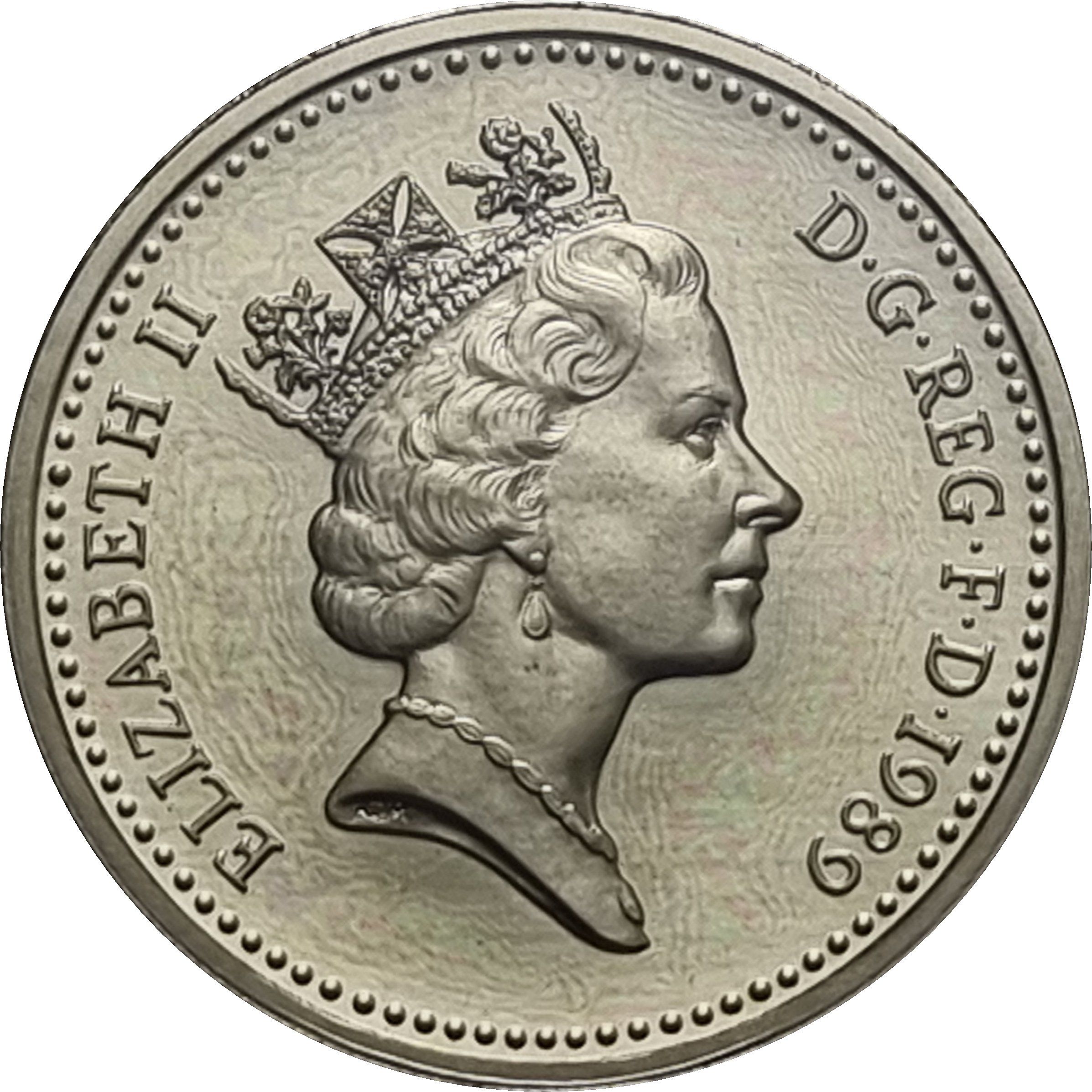 1 Pound - Elizabeth II 3rd portrait; Scottish Thistle obverse