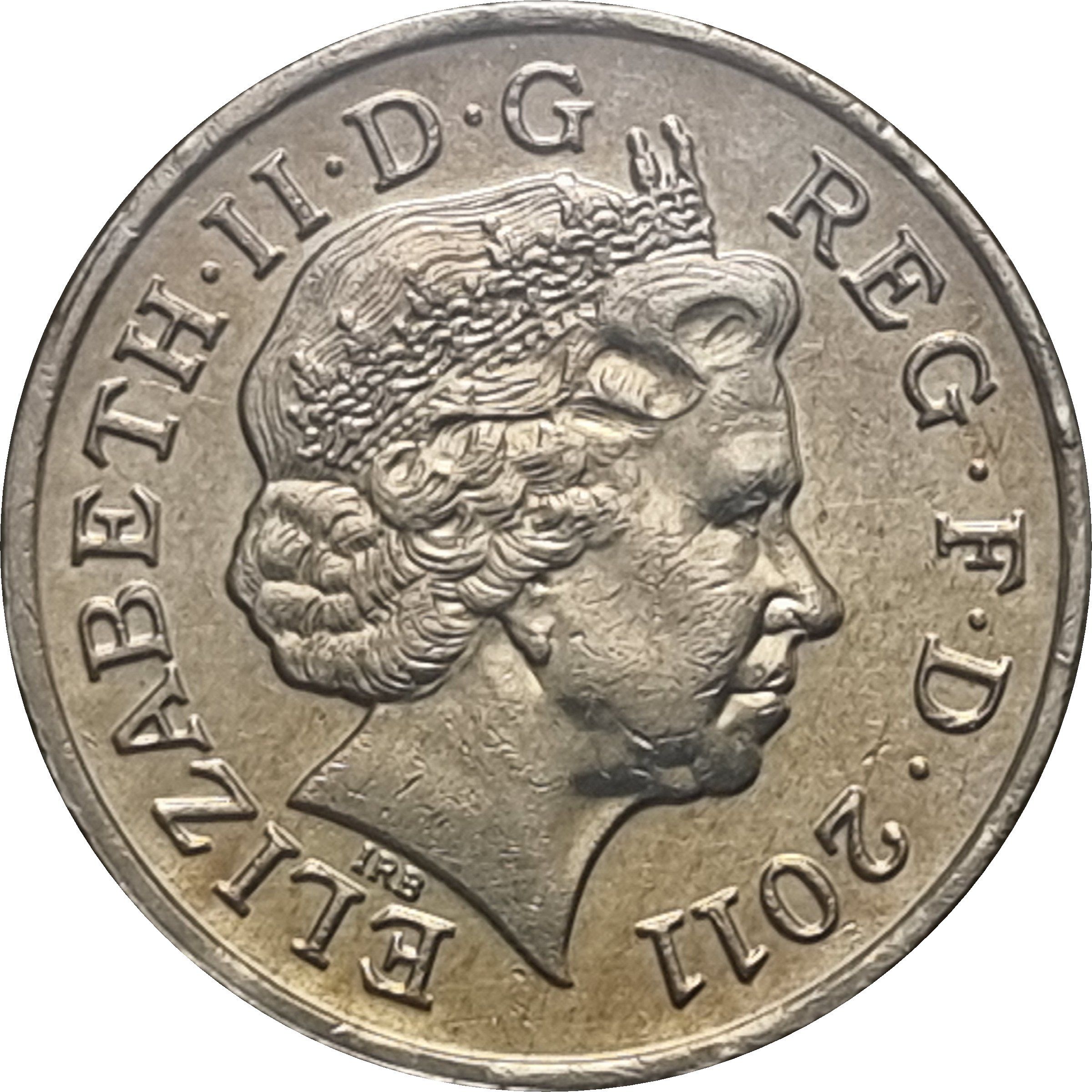 1 Pound - Elizabeth II 4th portrait; Cardiff obverse