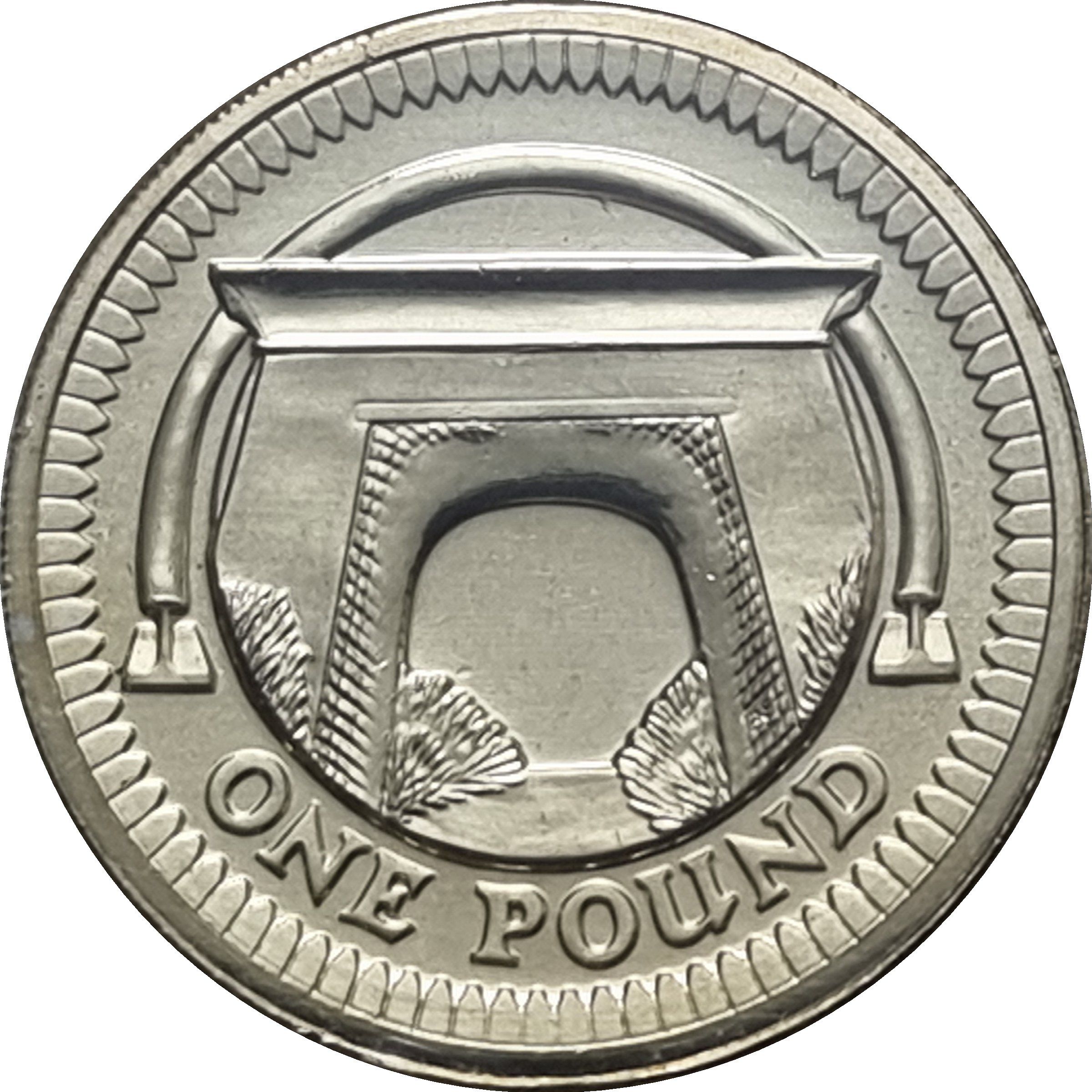 1 Pound - Elizabeth II 4th portrait; Egyptian Arch Bridge reverse
