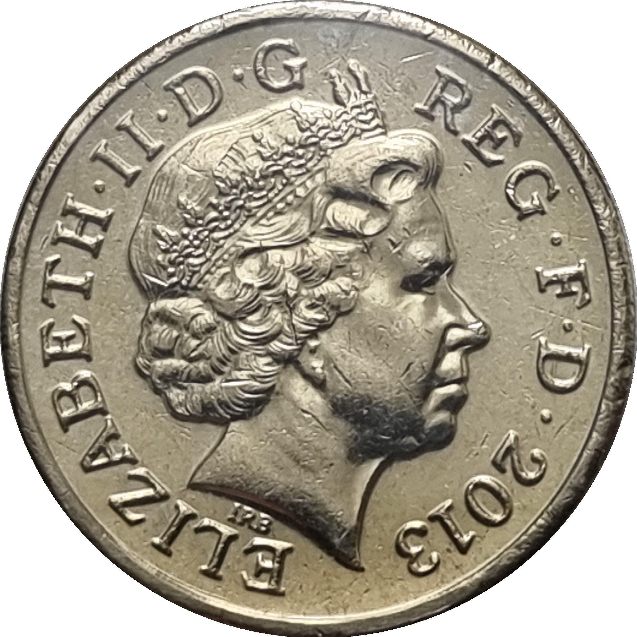 1 Pound - Elizabeth II 4th portrait; Leek and Daffodil obverse