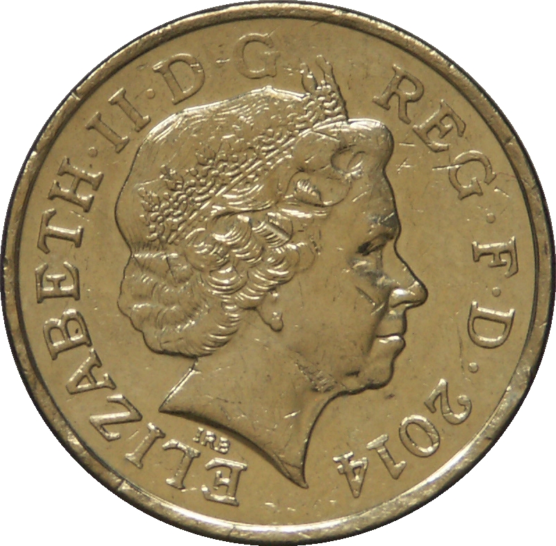 1 Pound - Elizabeth II 4th portrait; Thistle and Bluebell obverse