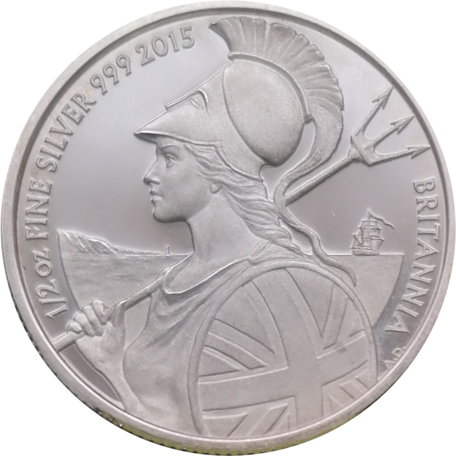 1 Pound - Elizabeth II 5th portrait; 1/2 oz Fine Silver reverse