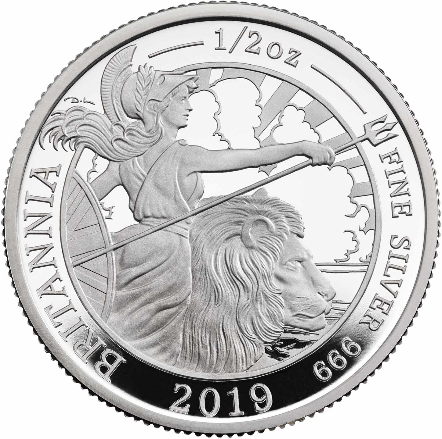 1 Pound - Elizabeth II 5th portrait; 1/2 oz Fine Silver reverse