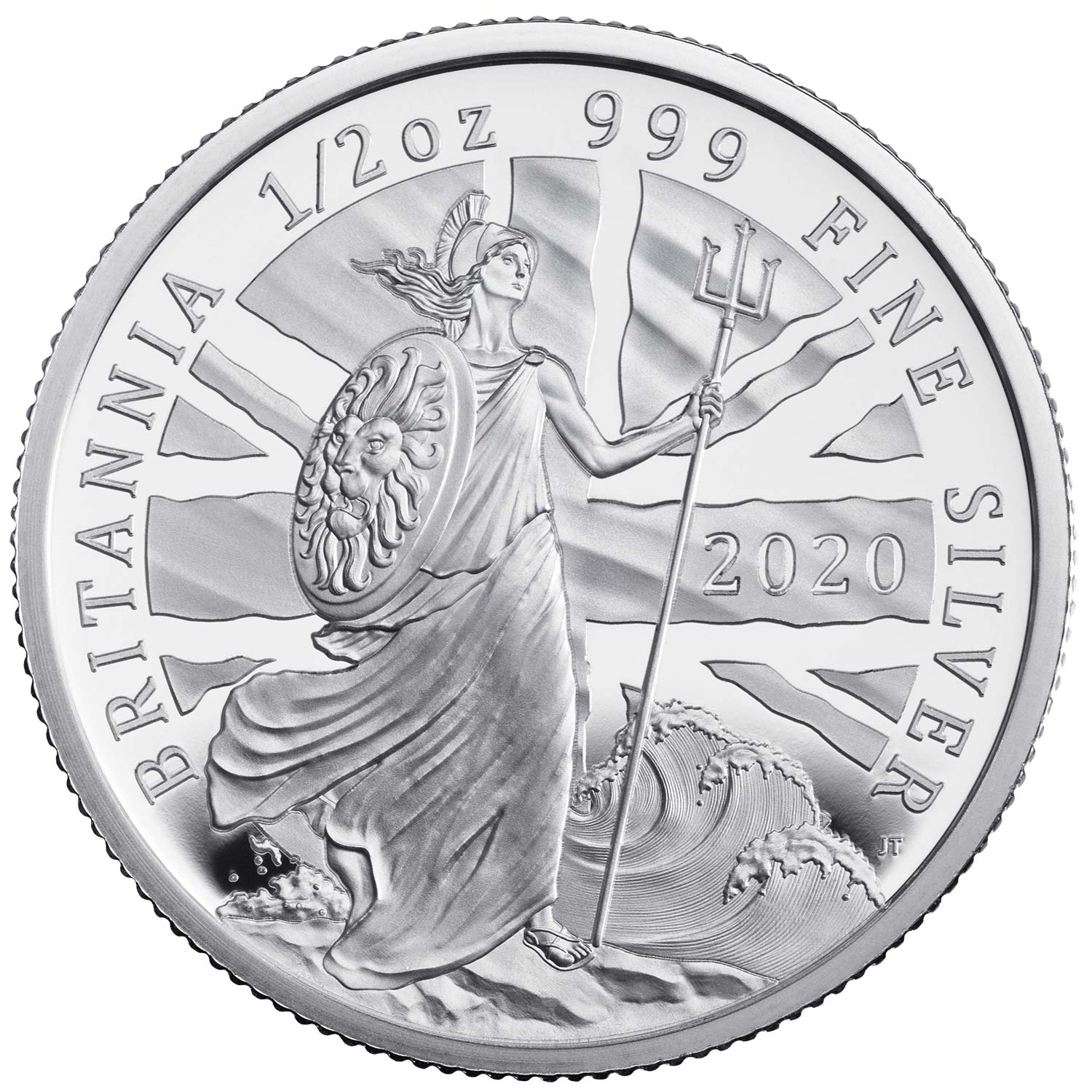 1 Pound - Elizabeth II 5th portrait; 1/2 oz Fine Silver reverse