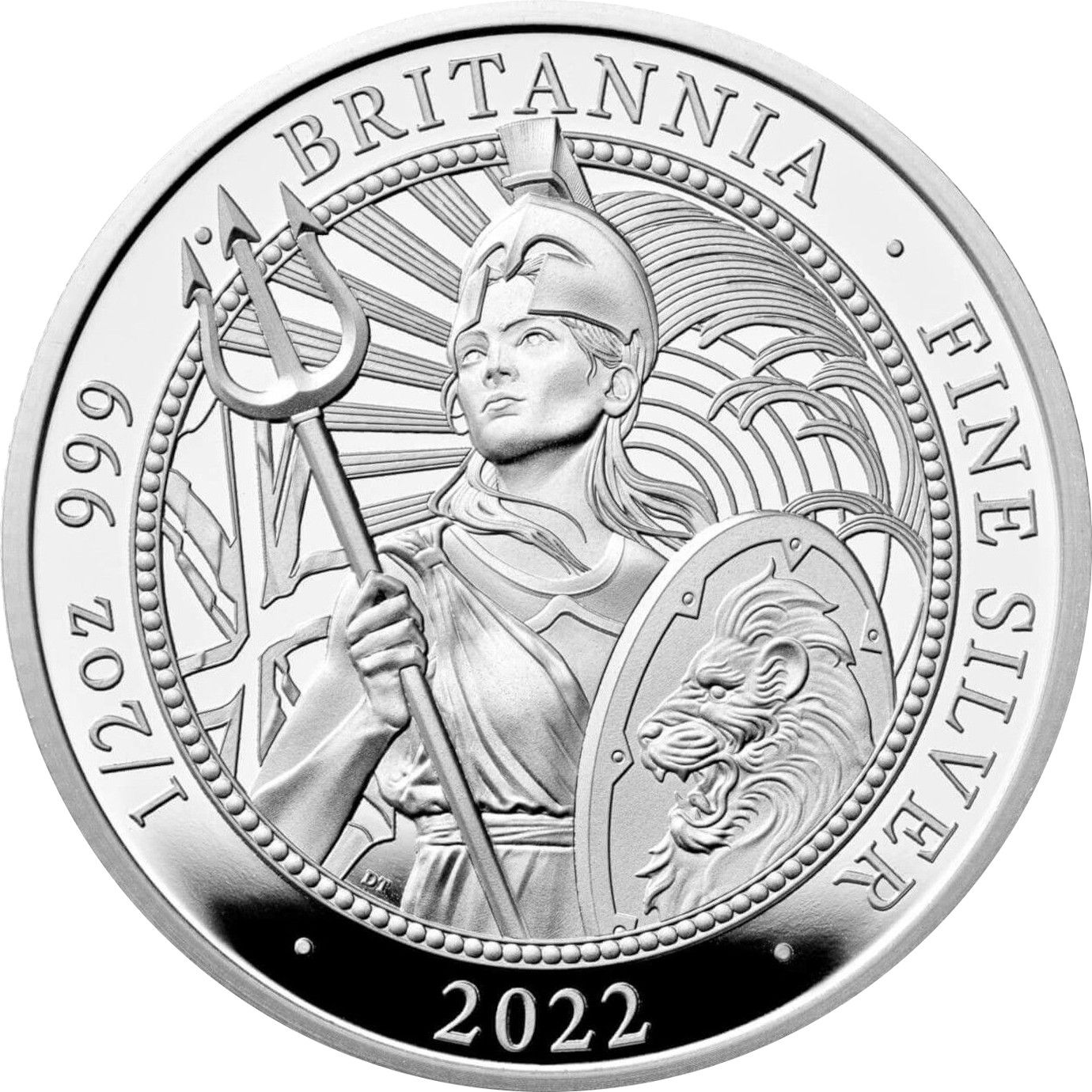 1 Pound - Elizabeth II 5th portrait; 1/2 oz Fine Silver reverse