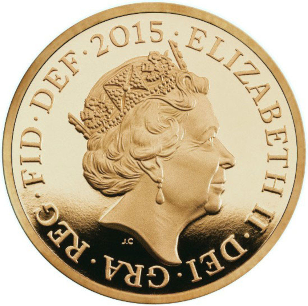 1 Pound - Elizabeth II 5th portrait; Royal Shield obverse