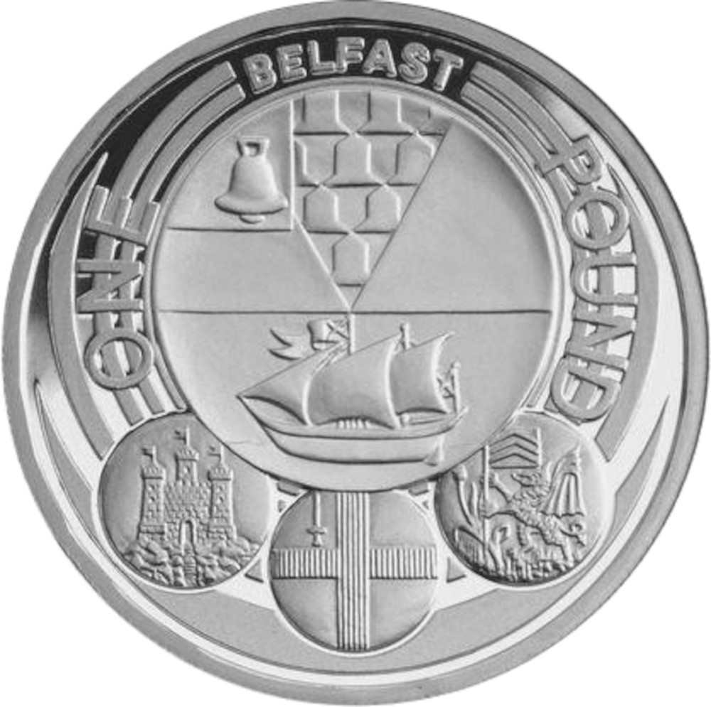 1 Pound - Elizabeth II Belfast; Silver Proof reverse