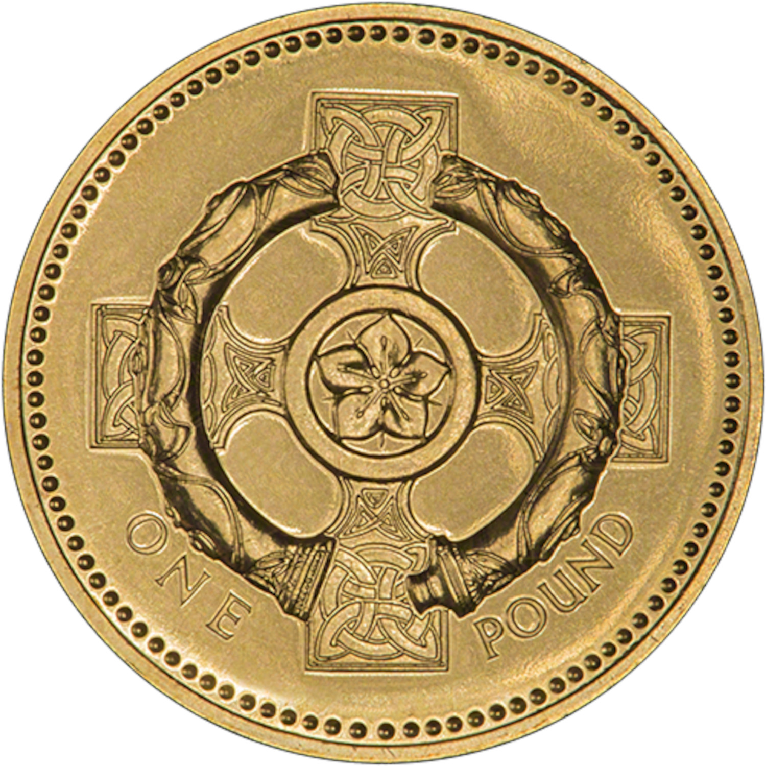 1 Pound - Elizabeth II Celtic Cross; Gold Proof reverse