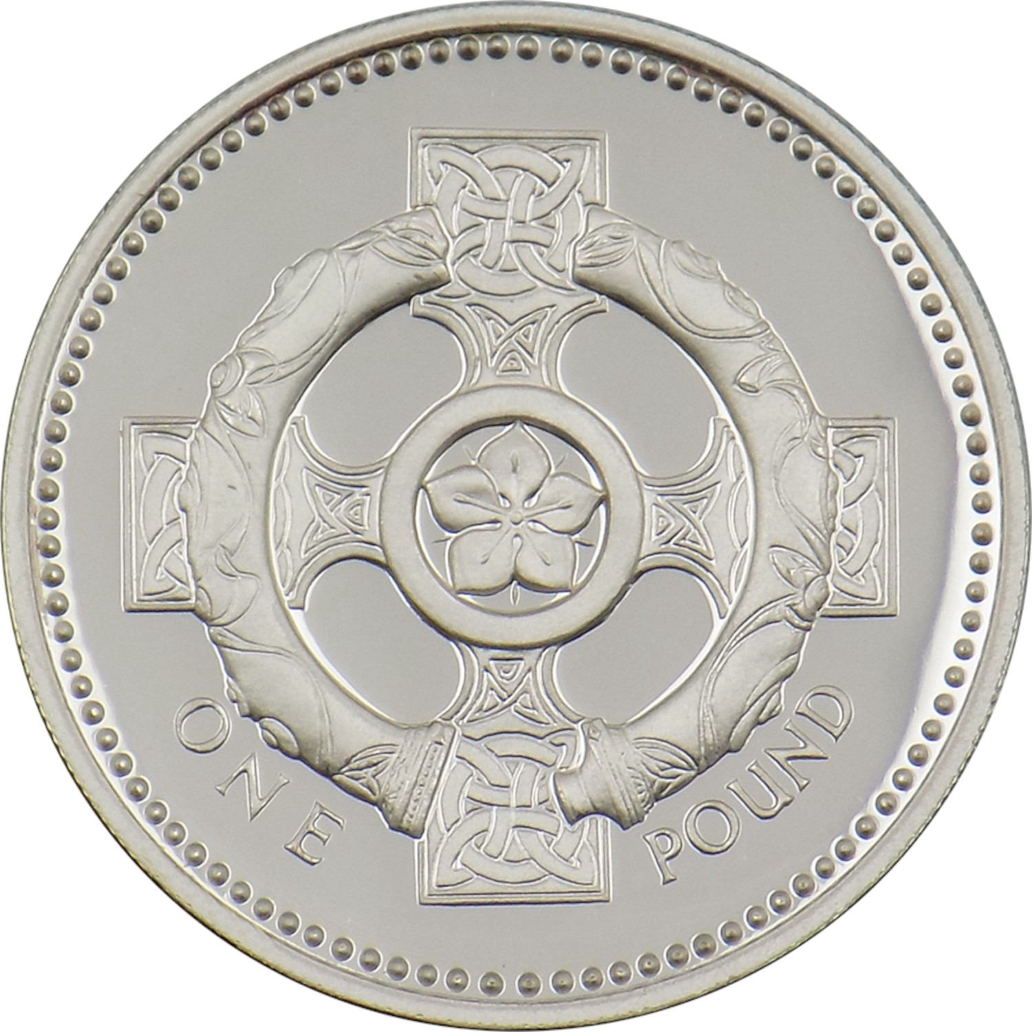 1 Pound - Elizabeth II Celtic Cross; Silver Piedfort reverse