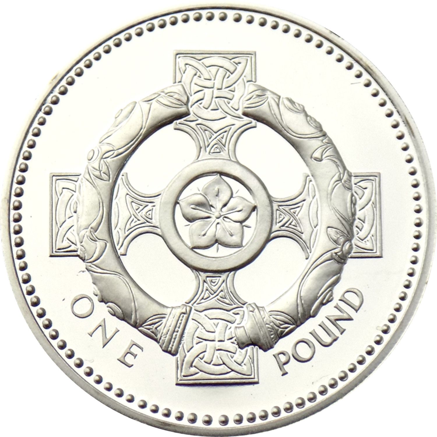 1 Pound - Elizabeth II Celtic Cross; Silver Piedfort reverse