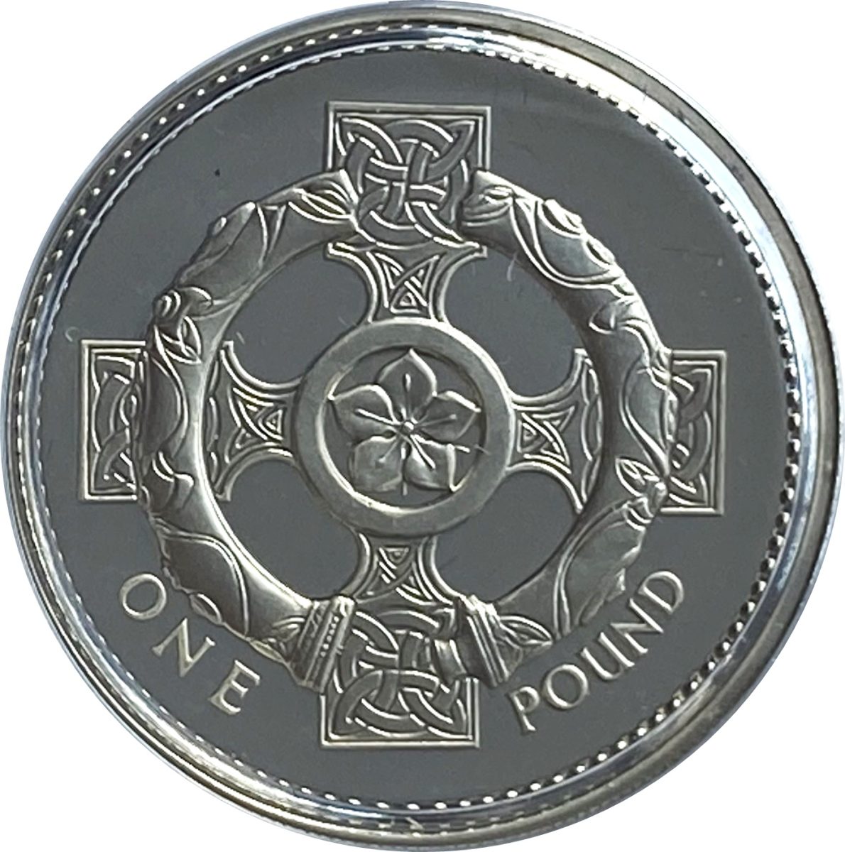 1 Pound - Elizabeth II Celtic Cross; Silver Proof