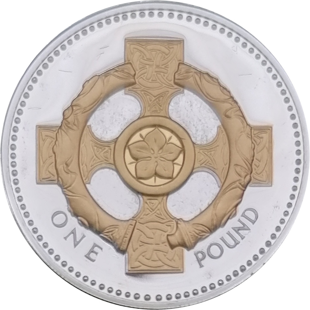 1 Pound - Elizabeth II Celtic Cross; Silver Proof reverse