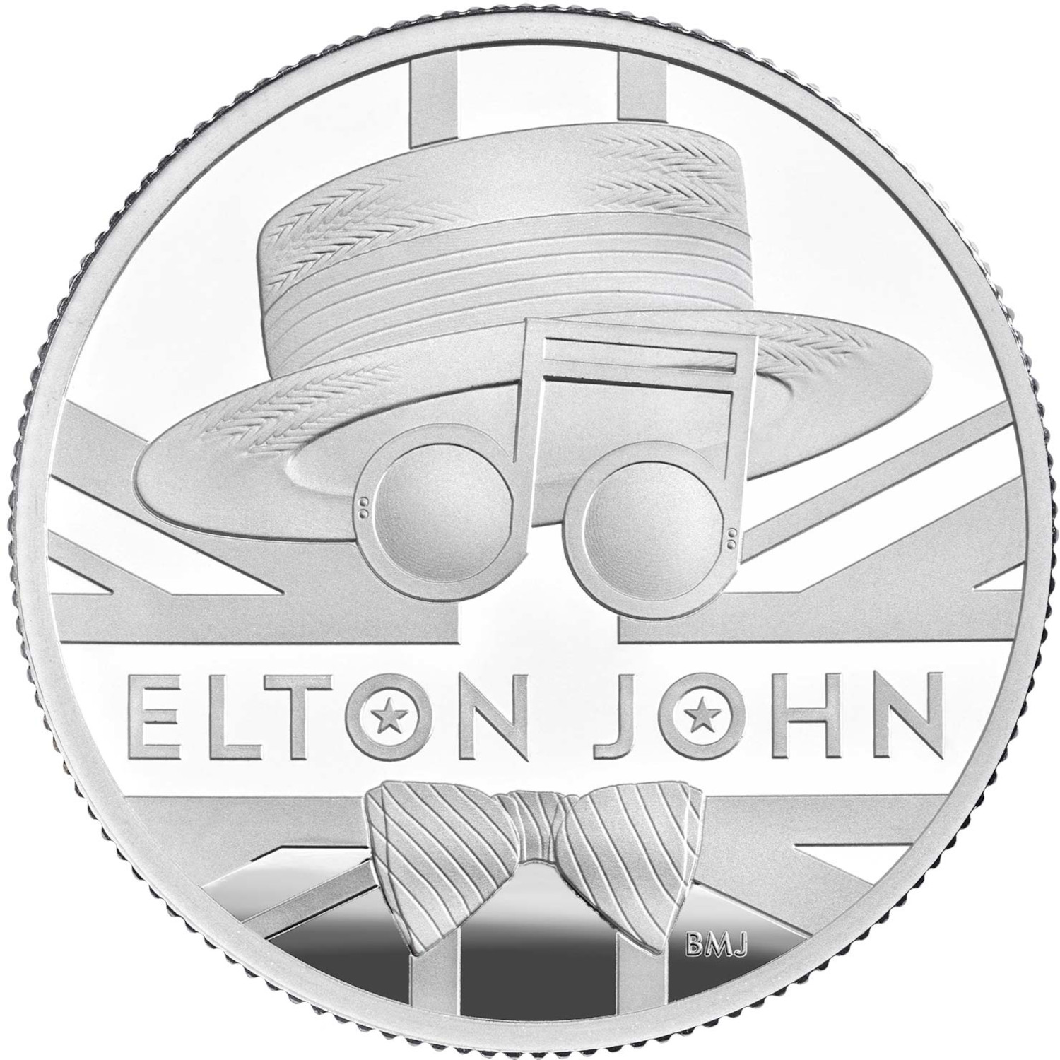 1 Pound - Elizabeth II Elton John; Silver Proof