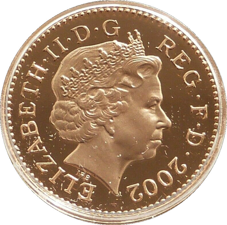 1 Pound - Elizabeth II English Lions; Gold Proof obverse