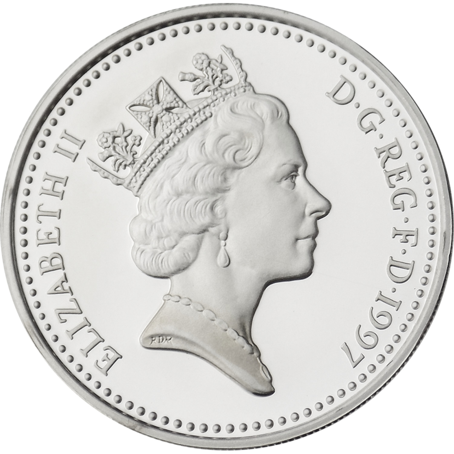 1 Pound - Elizabeth II English Lions; Silver Piedfort obverse
