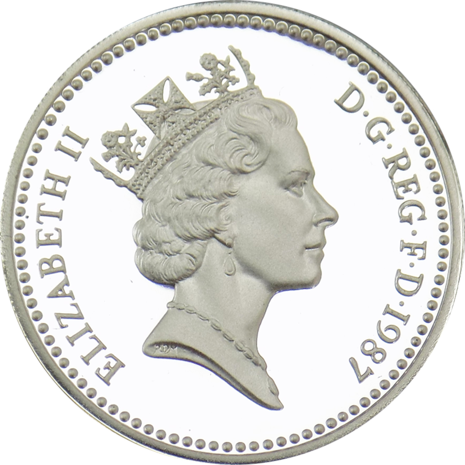 1 Pound - Elizabeth II English Oak; Silver Piedfort obverse