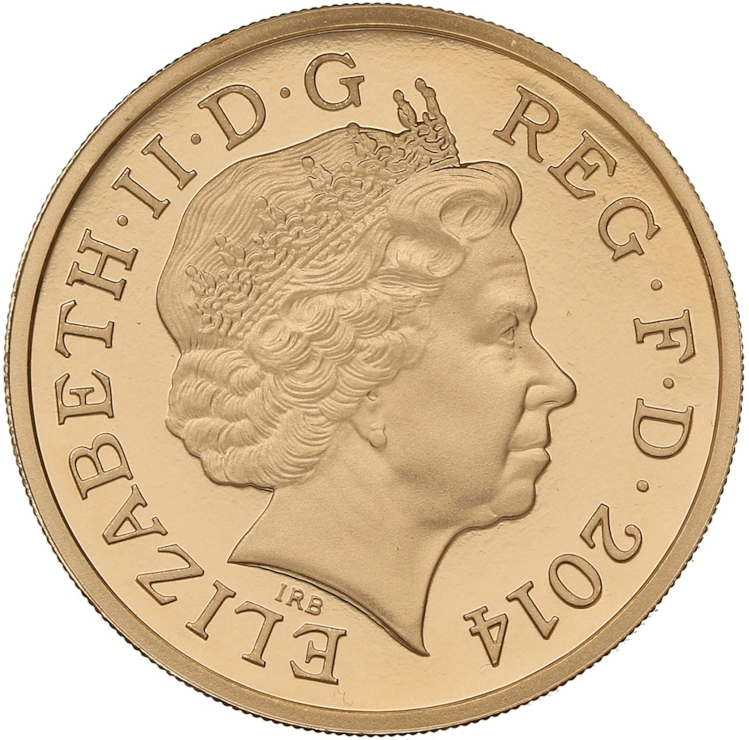 1 Pound - Elizabeth II Flax and Shamrock; Gold Proof obverse
