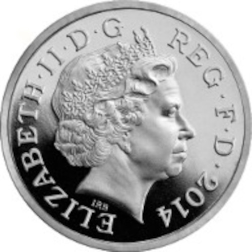 1 Pound - Elizabeth II Flax and Shamrock; Silver Piedfort obverse