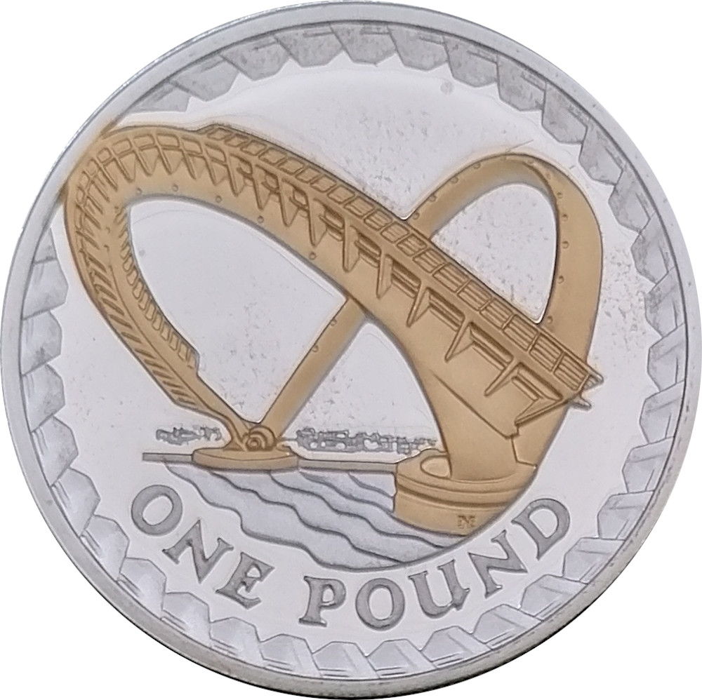 1 Pound - Elizabeth II Gateshead Millennium Bridge; Silver Proof