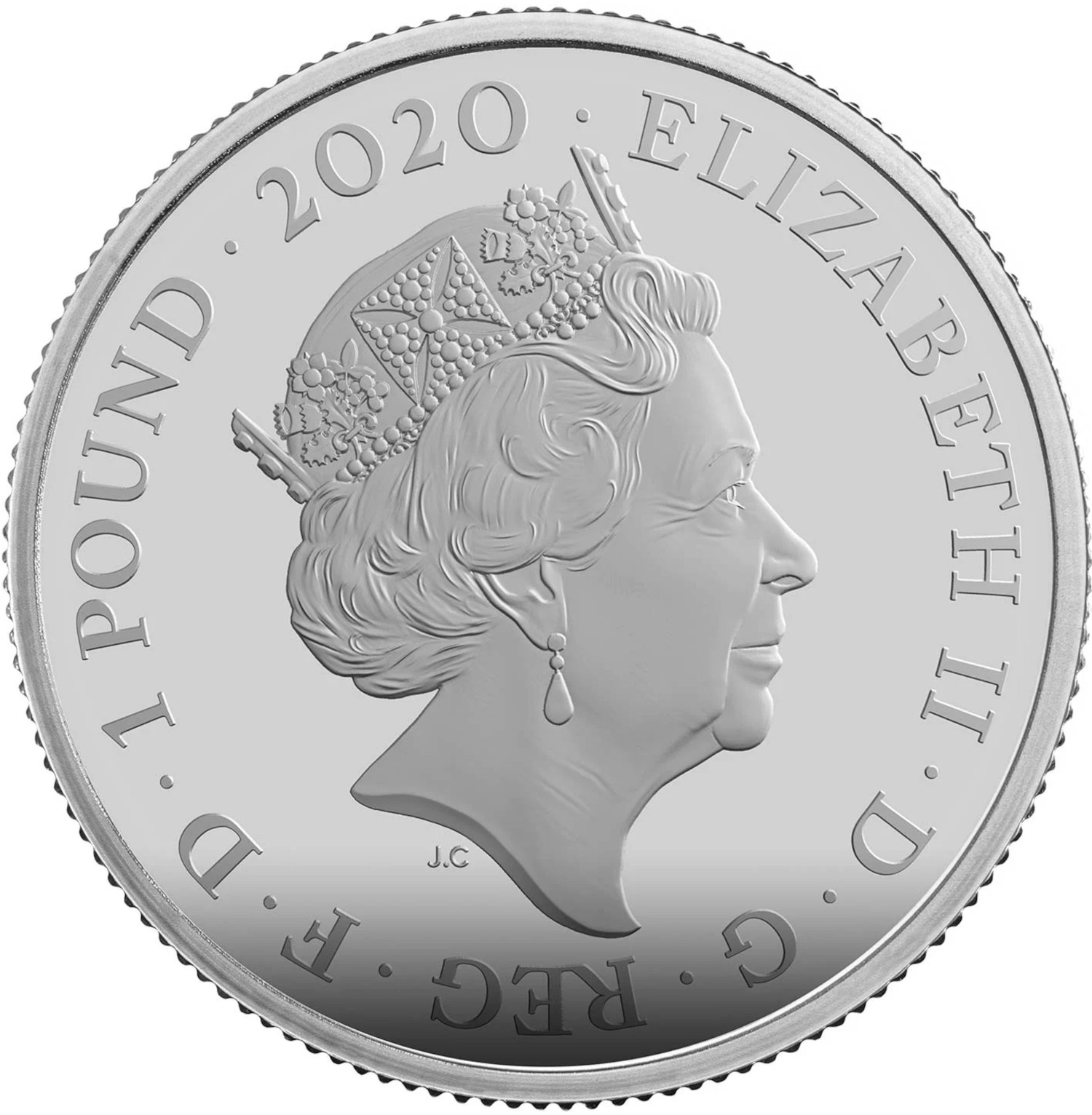 1 Pound - Elizabeth II James Bond - II; Silver Proof obverse