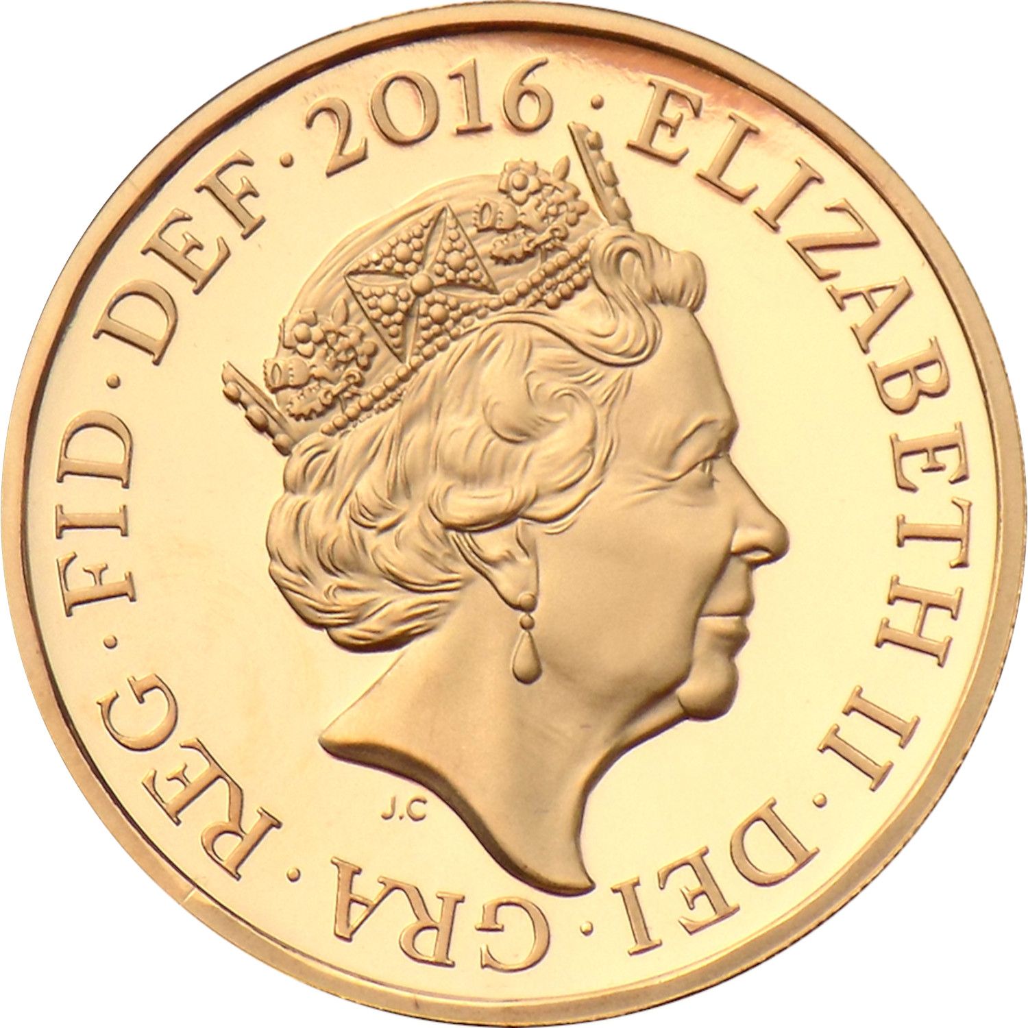 1 Pound - Elizabeth II Last Round Pound; Gold Proof obverse