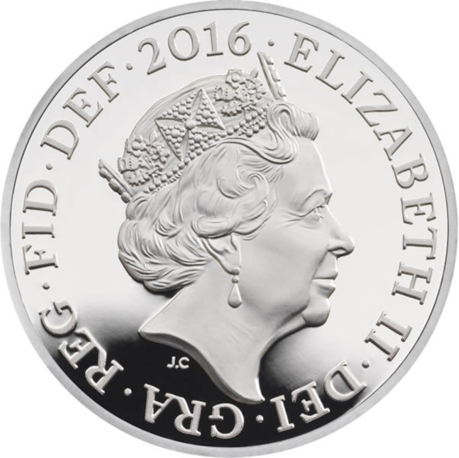 1 Pound - Elizabeth II Last Round Pound; Silver Piedfort obverse