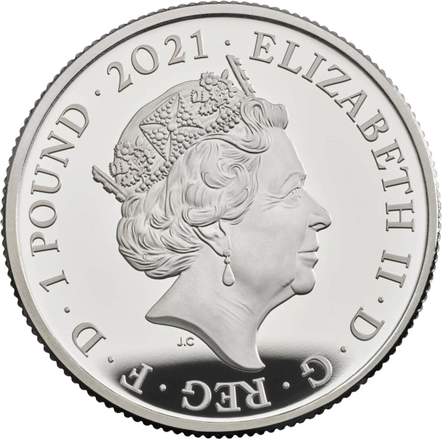 1 Pound - Elizabeth II Mr Happy; Silver Proof obverse