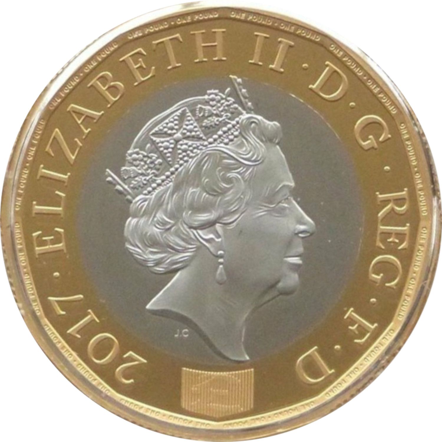 1 Pound - Elizabeth II Nations of the Crown; Platinum Proof obverse