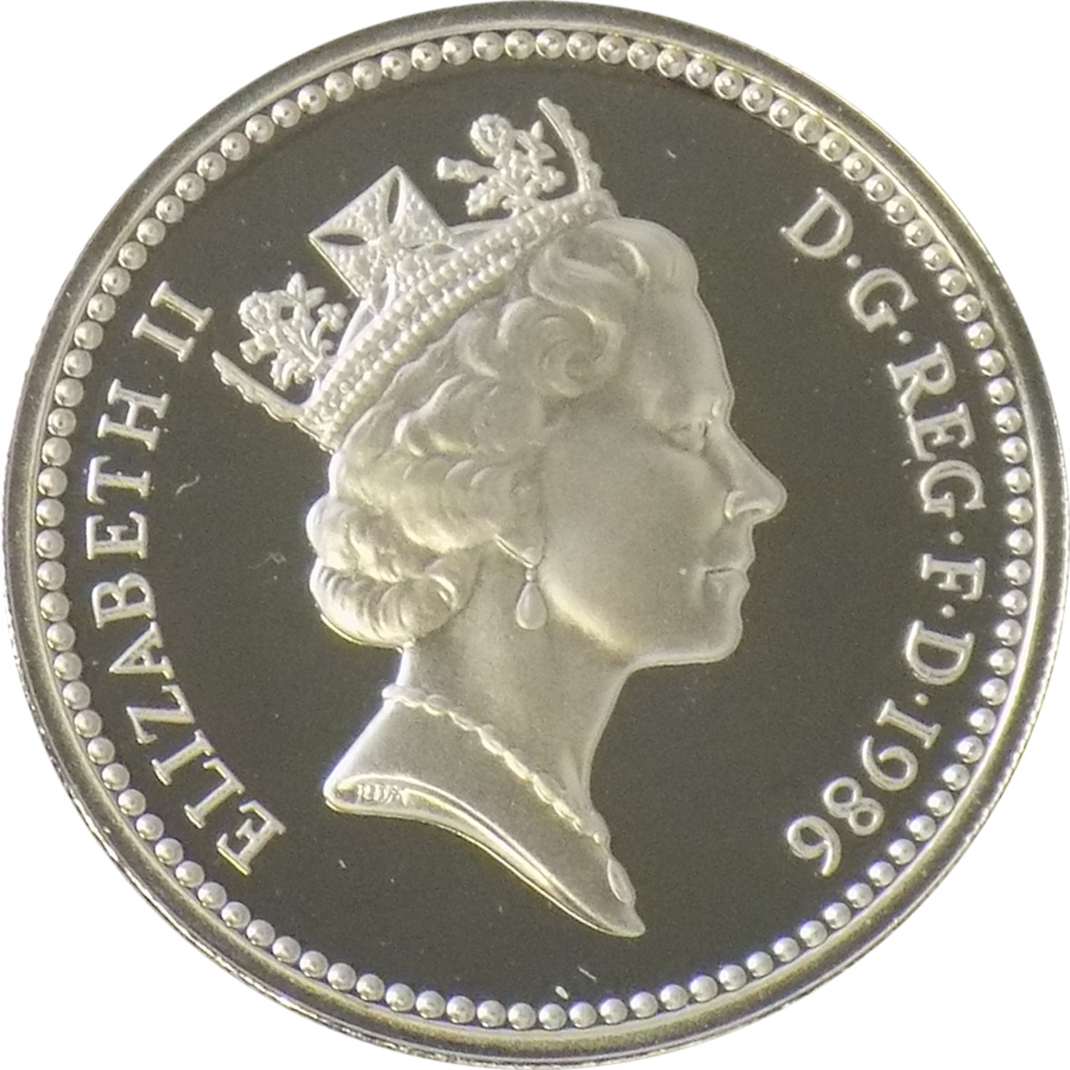 1 Pound - Elizabeth II Northern Irish Flax; Silver Piedfort obverse