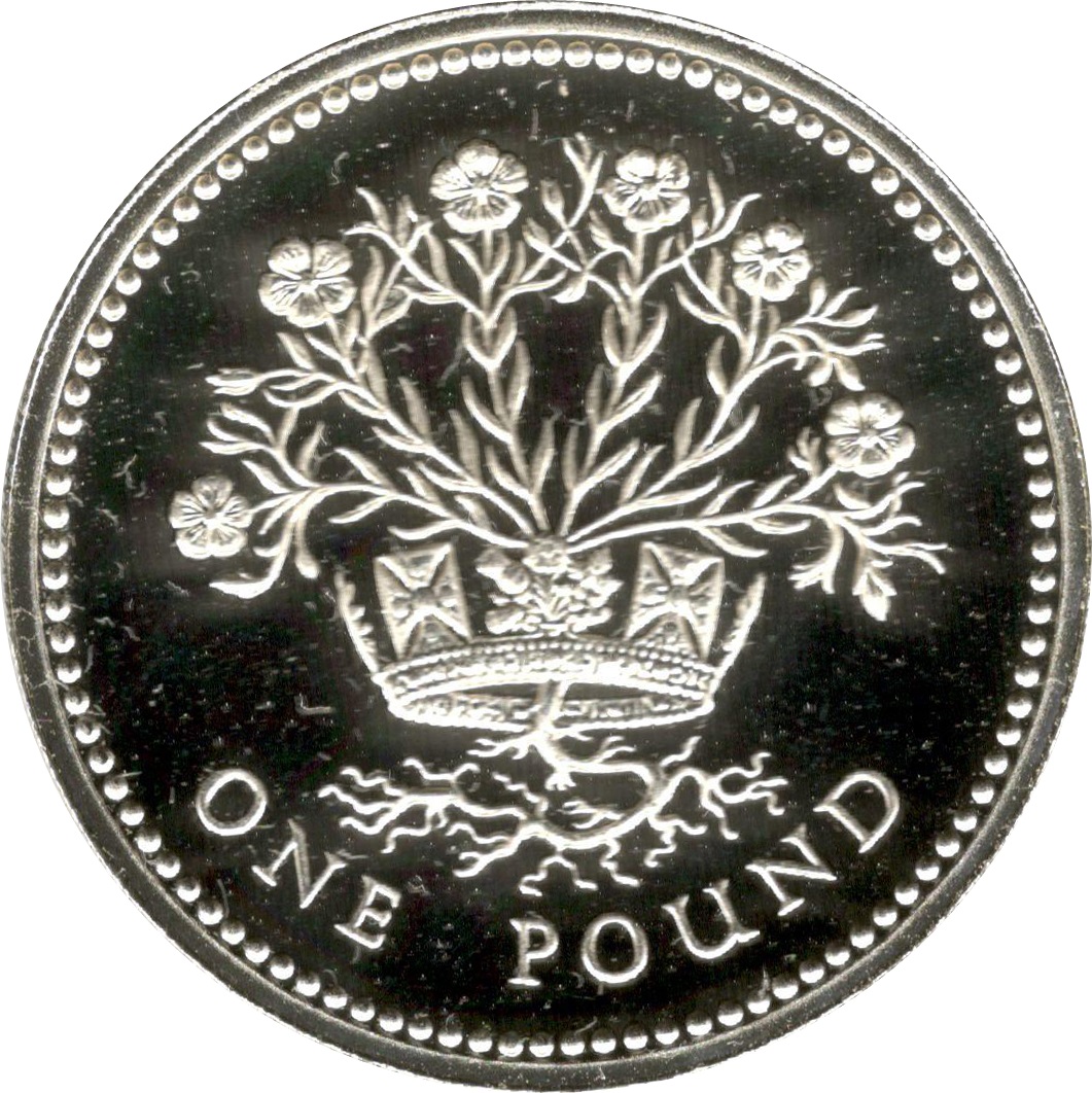 1 Pound - Elizabeth II Northern Irish Flax; Silver Proof reverse