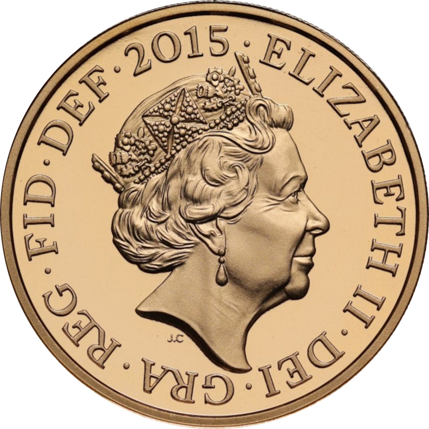 1 Pound - Elizabeth II Royal Arms; Gold Proof obverse