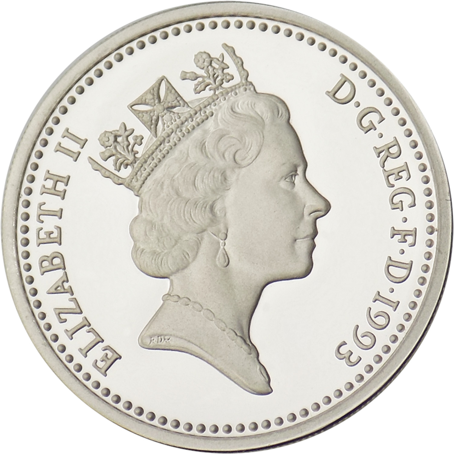 1 Pound - Elizabeth II Royal Arms; Silver Piedfort obverse