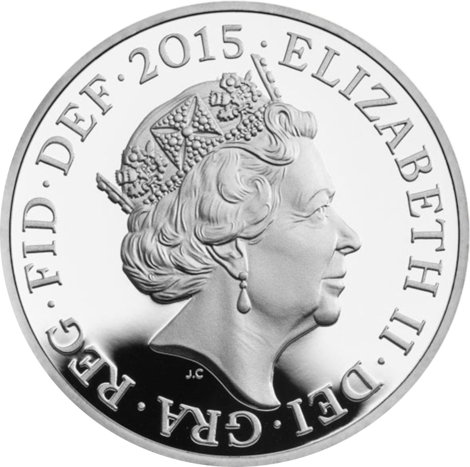 1 Pound - Elizabeth II Royal Arms; Silver Proof obverse