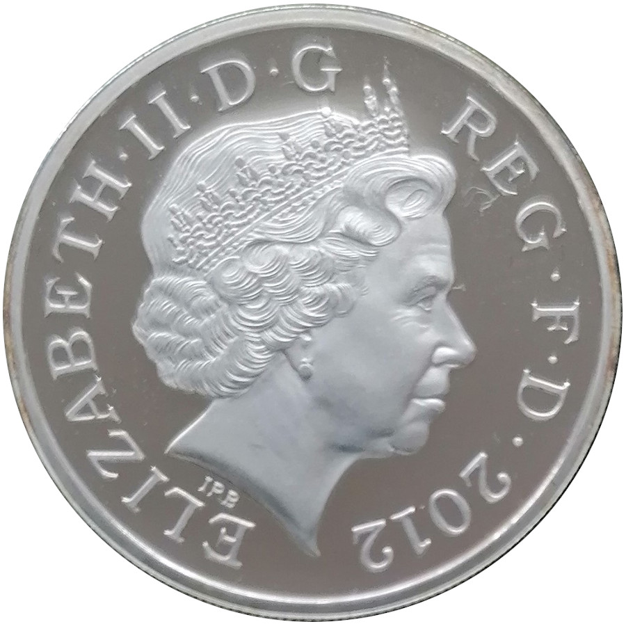 1 Pound - Elizabeth II Royal Shield; Silver Proof obverse