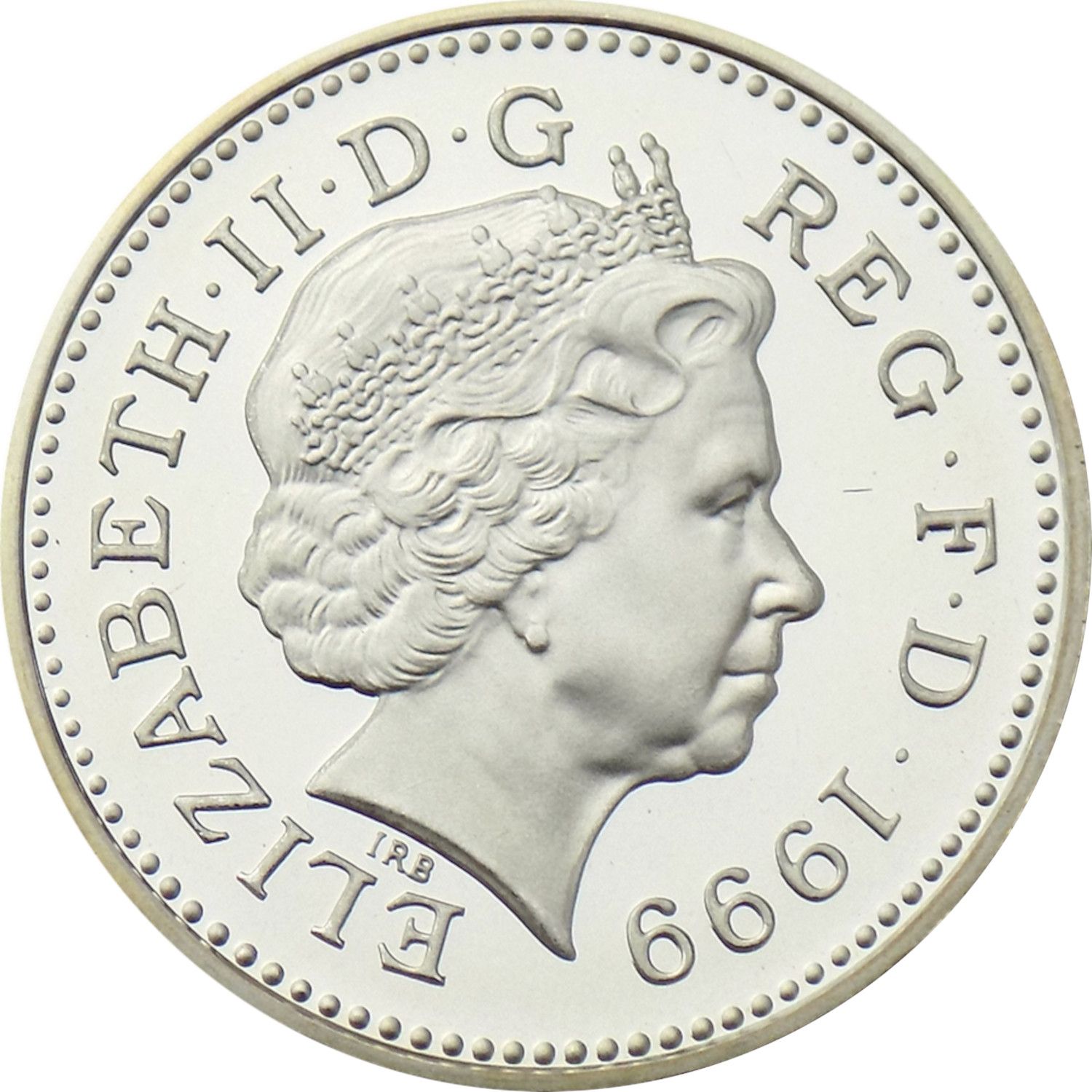 1 Pound - Elizabeth II Scottish Lion; Silver Piedfort obverse
