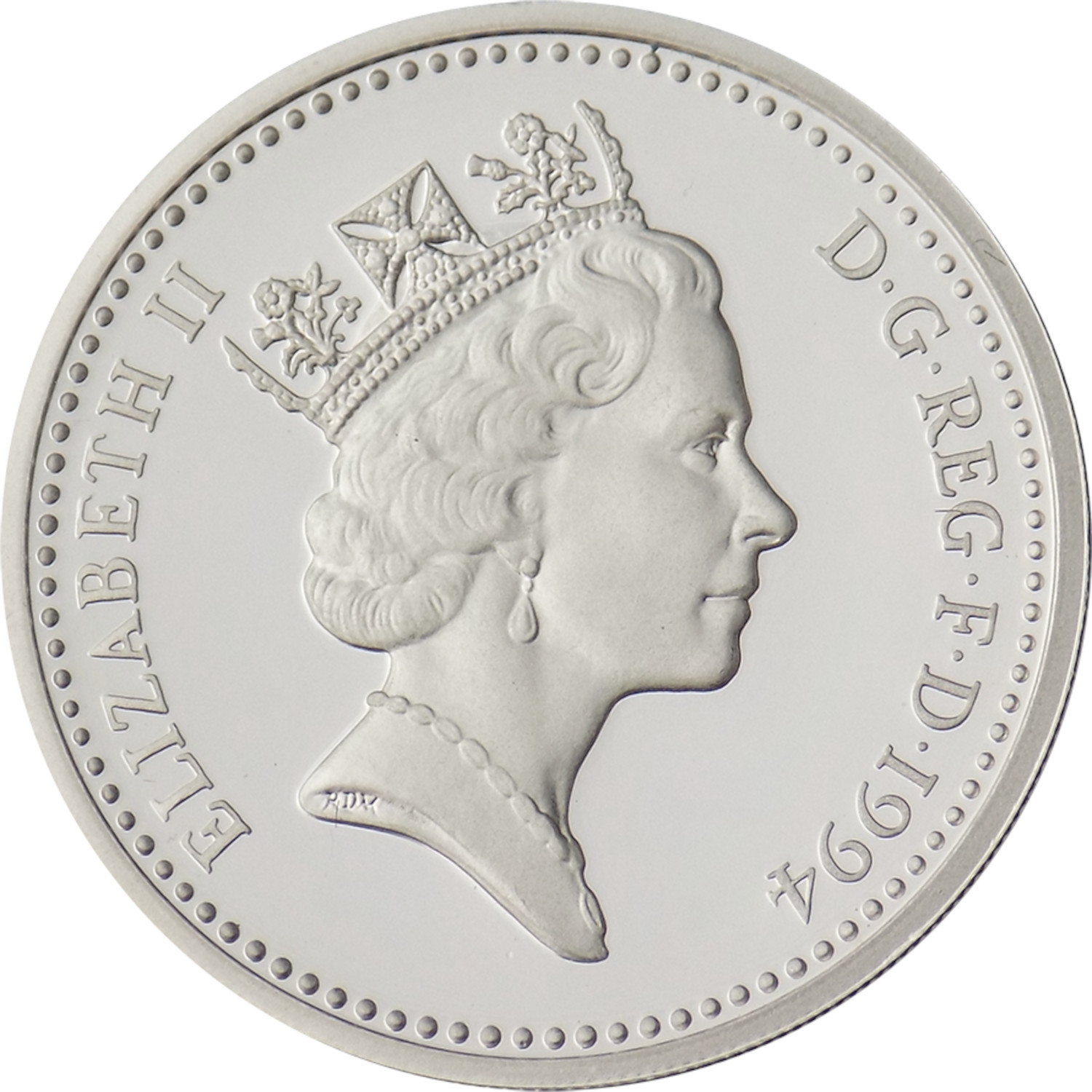 1 Pound - Elizabeth II Scottish Lion; Silver Proof obverse