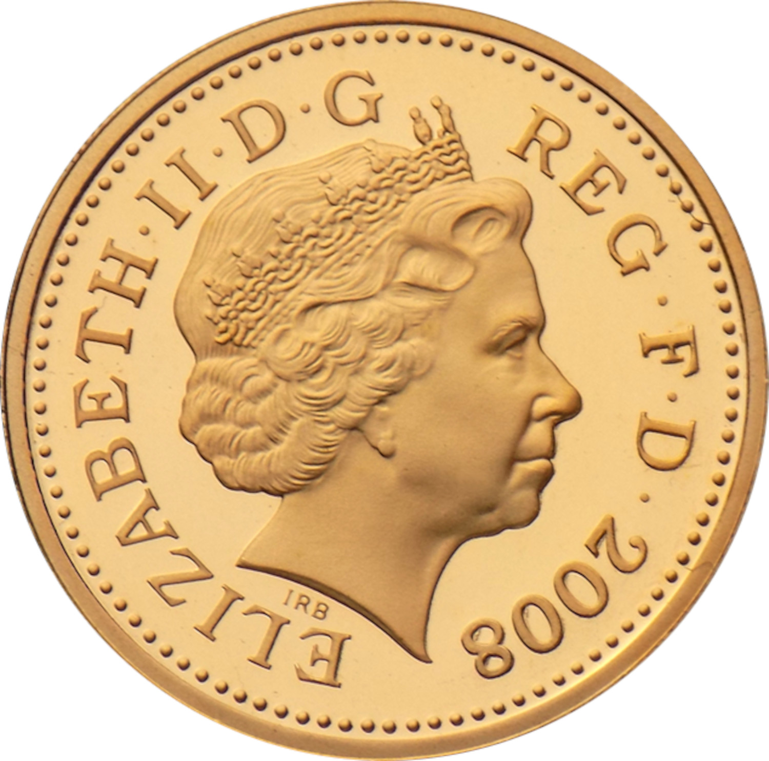 1 Pound - Elizabeth II Scottish Thistle; Gold Proof obverse