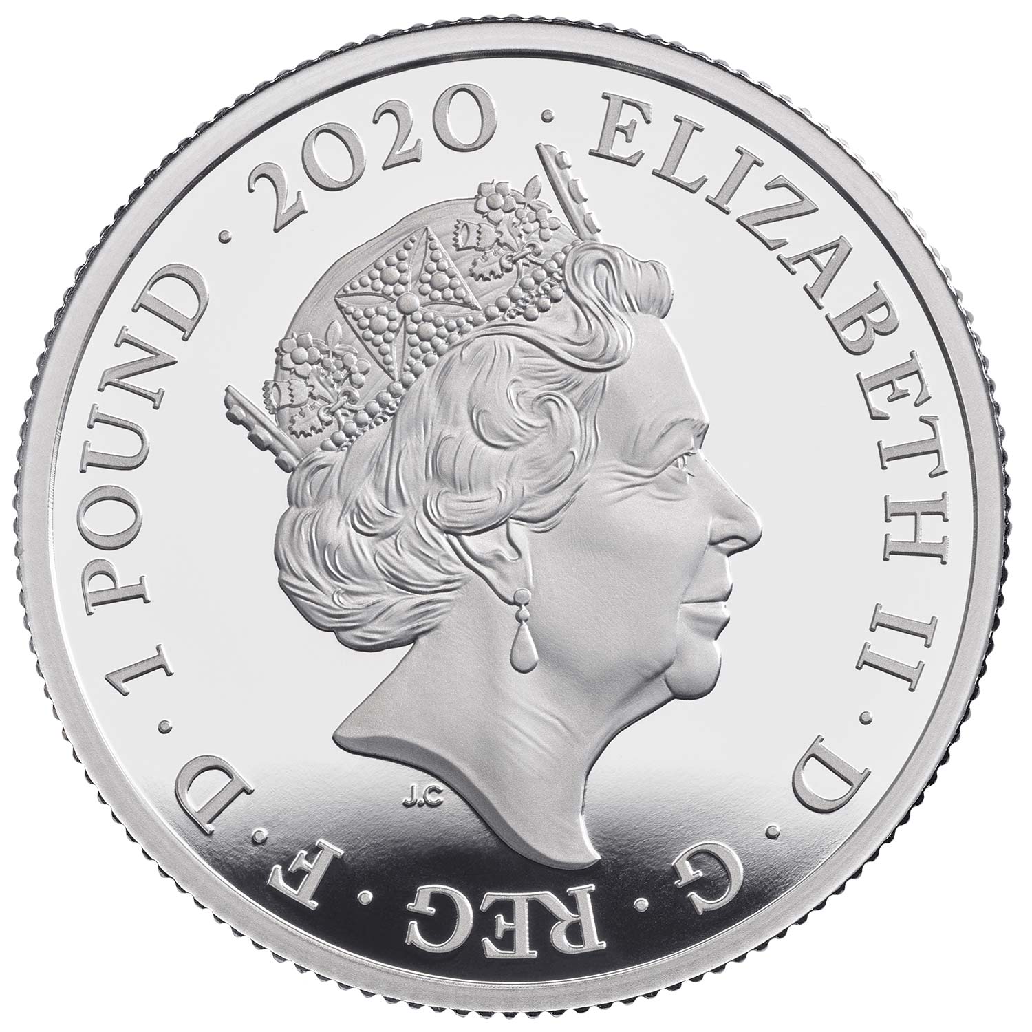 1 Pound - Elizabeth II The band Queen; Silver Proof obverse